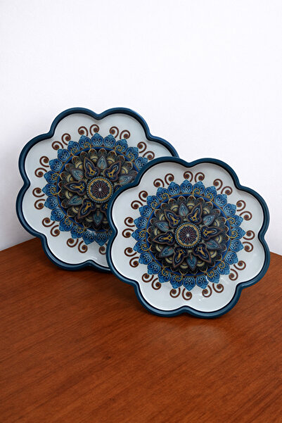 Zucci Home Mediterranean Breeze |   2-Piece Glass Decorative Presentation Tra...