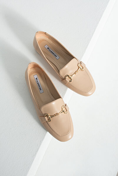wolk shoes zoey kadın tokalı loafer babet