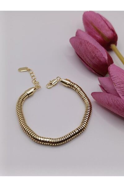 RP COMPANY Premium Vip, Snake Chain Model, Unisex Gold Steel Bracelet