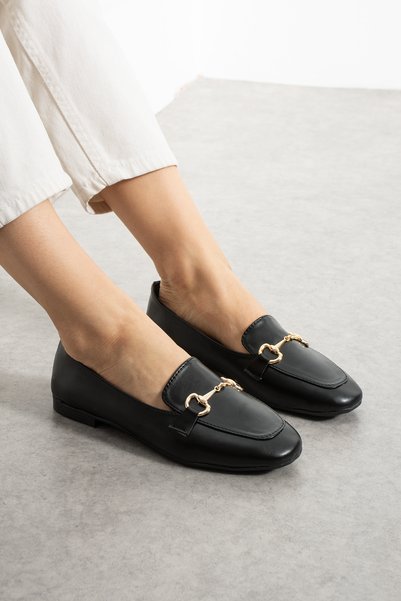 wolk shoes Zoey Woman Buckled Loafers Ballet Flats