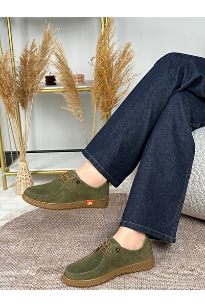 Eysha Leya Women's Lace-Up Orthopedic Suede Casual Shoes 3 cm