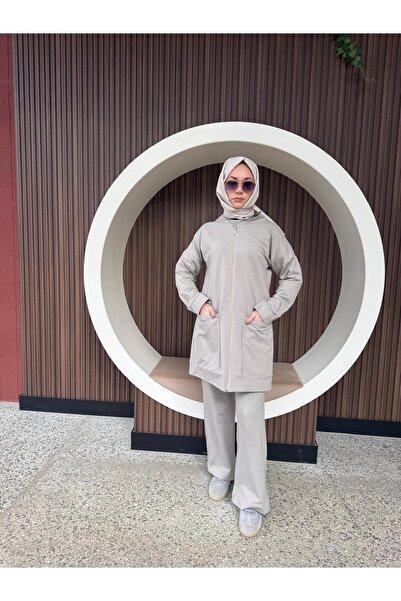 AYSUN AYDEMİR Σετ Φόρμας Καθημερινής Ενδυμασίας Χιτζάμπ Alt Üst İkili F Τσέπη...