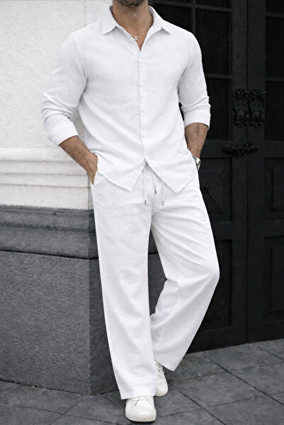 Revasser Unisex Women'S/Men's Wrinkled Fabric Special Design Top and Bottom J...