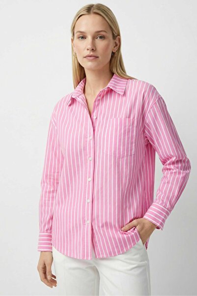 Rays 8005 Striped Shirt Pink