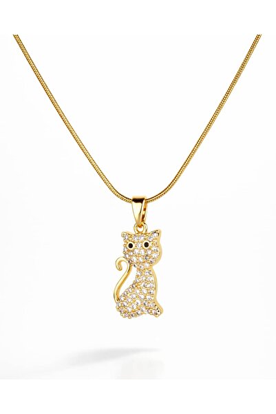 Portakal Esintisi قلادة كيكي زيركون مرصّع بالأحجار كاتي ستيل
