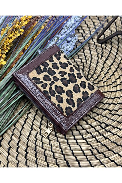Womancraft Canvas Leopard Printed Piece Zippered Women's Bag Wallet