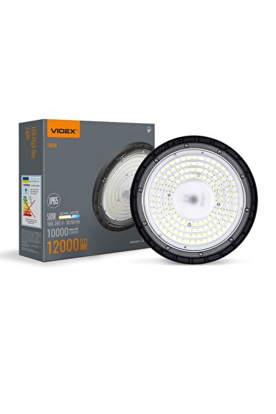 VİDEX LED Industrial Lamp 100W 12000lm 5000K IP65 Black
