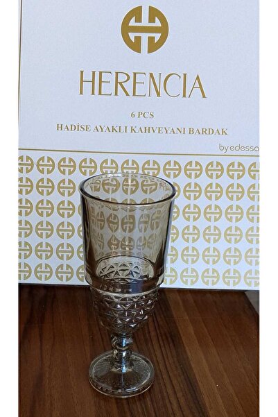 Herencia 6'Lı Kahve Yanı Bardağı (Füme Renk)