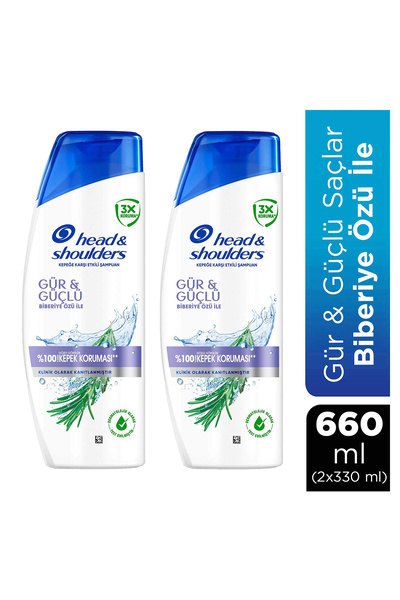 Head & Shoulders Biberiye Özlü Gür ve Güçlü Saçlar Kepeğe Karşı Etkili Şampua...