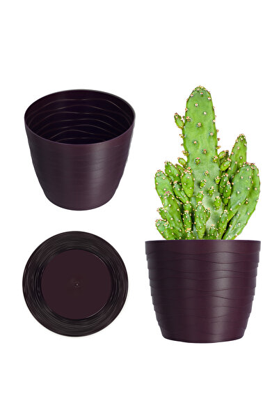 KADAX Ghiveci de flori, Ghiveci de flori, Prună, Rotund, 11cm, Plastic