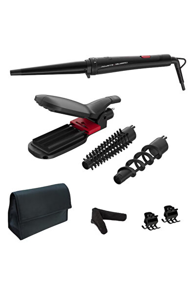 Rowenta 9-in-1 Hair Curling Multistyler x Karl Lagerfeld Infinite Looks CF422...