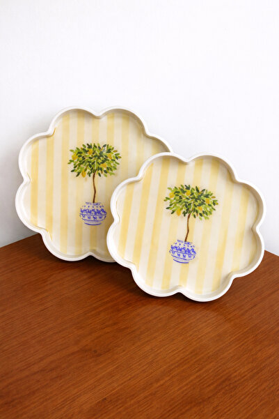 Zucci Home Mediterranean Breeze |   2-Piece Glass Decorative Presentation Tra...