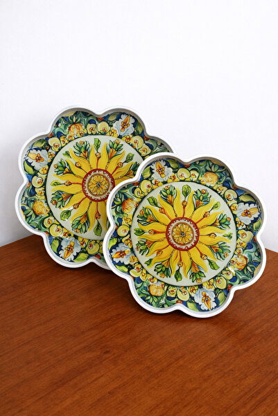 Zucci Home Mediterranean Breeze |   2-Piece Glass Decorative Presentation Tra...