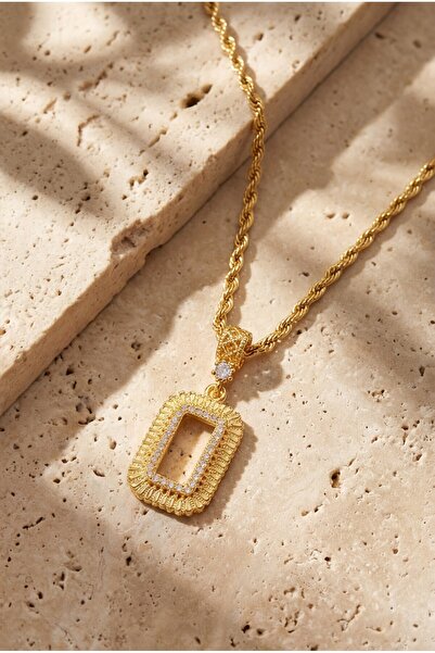 Altın Kaplama İmitasyon Gram Çerçeve Kolye Ucu TGR-765