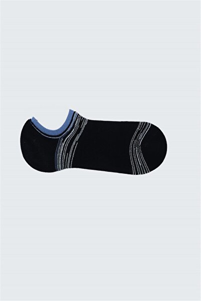 OBJE Women's Navy Blue Bamboo Sneaker Socks