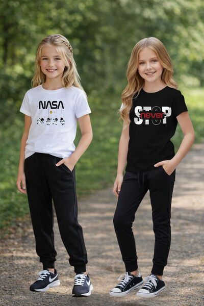 cm buseyiz Buseyiz Kids Multi-Colored Girl's Printed Bottom Top Set