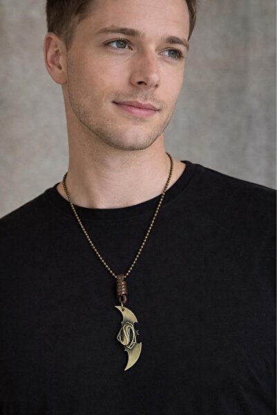 Hd Marketim Unisex Metal Necklace Vintage Gothic Design 6.5 cm Pendant Leathe...