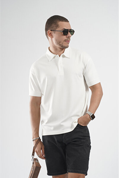 Butik Trend Biz Regular Line Patterned Polo Collar Men's T-Shirt