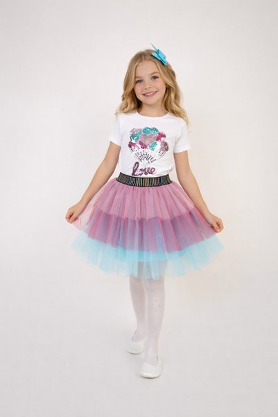 SEVİL GÖSTERİ & OKUL KIYAFETLERİ 23 April Show Outfit Girls' Skirt T-Shirt Se...