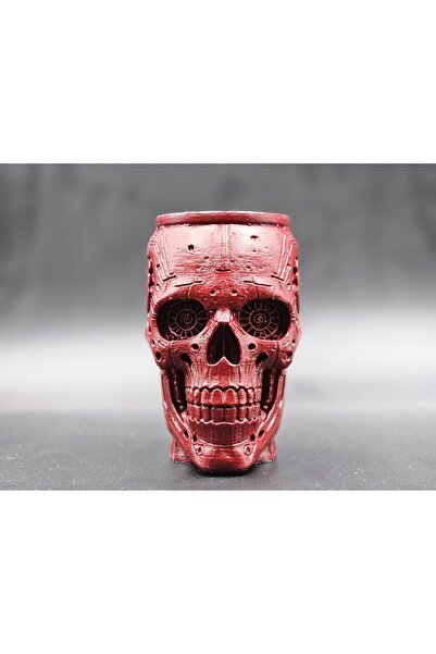 3DEpics Terminator T-800 Teneke İçecek Kutusu Formunda Dekoratif Obje - Kırmı...