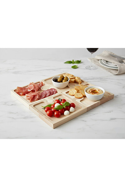 Filika Ahşap Atölyesi Ahşap Yapboz Sunum ve Meze Tepsisi