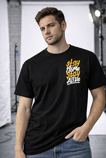 Me&On WEAR تي شيرت فاخر 100% قطن للجنسين بمقاس كبير - مجموعة طباعة ستريت ستاي...