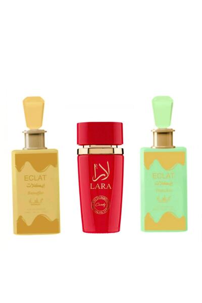 MANASIK Set of 3 Women's Perfumes 100ml-Eclat Banoffee+Lara Candy+Eclat Pista...