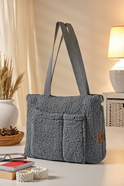 Loselya Γυναικείο Σετ με Χωρίσματα Πελούς Τσάντα ώμου - Teddy Ayarik Υφασμάτι...