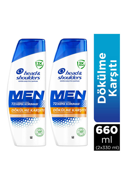 Head & Shoulders Men Dökülme Karşıtı Kafein ile Kepeğe Karşı Etkili Şampuan 3...