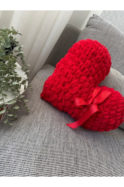 MODİNOVA Puffy Heart Pillow - Special for Lovers Decorative Cushion