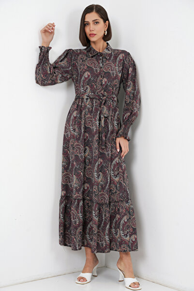 Bigdart Women's Belted Hijab Dress 2589 - Black