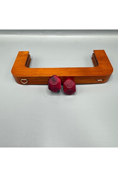 Aynalı تابا أخواز خشبية باللون الأحمر الداكن