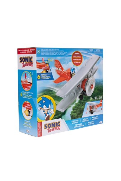 Nintendo Sonic - Set de joacă cu avion cu lumini și sunete, figurină Sonic in...