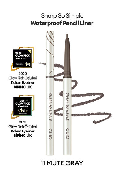 CLIO مقاوم للماء قلم تحديد العيون ذو رأس رفيع، قلم تحديد العيون شارب سو سيمبل...