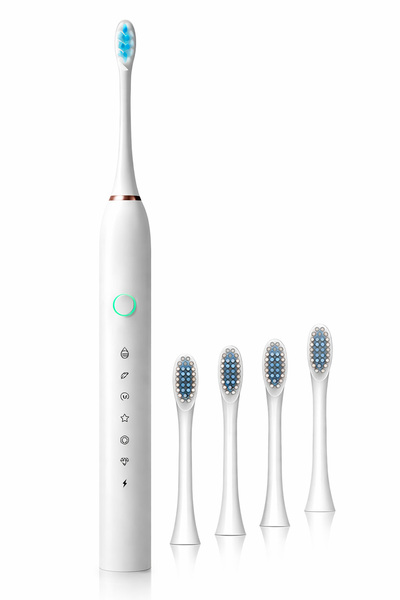 EXENAR Şarjlı Sonic Diş Fırçası 6 Mod 4 Başlık IPX7 Su Geçirmez Elektrikli Di...