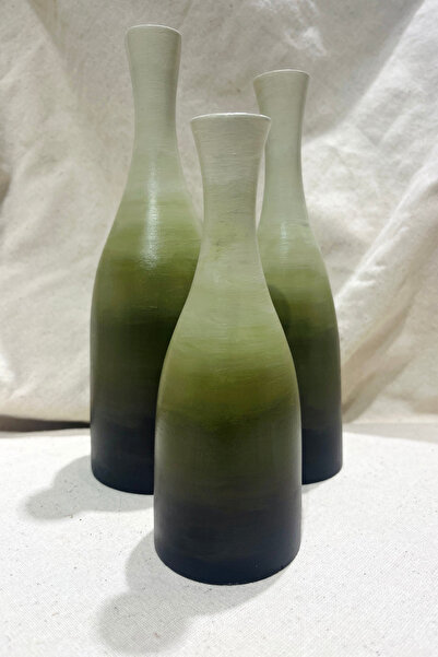 pinaart Decorative Wooden Vase Flower Pot 3 Pieces Size 20cm 18cm 15cm