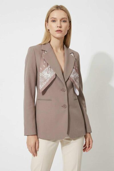 Rays جاكيت بتفاصيل وشاح من فرو المنك 8295