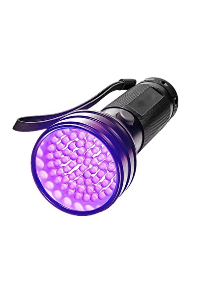 zola Lanternă LED UV, impermeabil, aluminiu, 51 LED-uri, lungime 15 cm, neagră