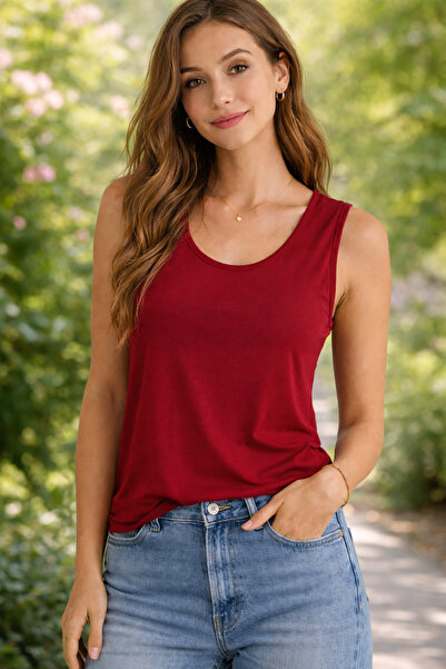 THEBEK Crew Neck Zero Sleeve Body 100% Viscose