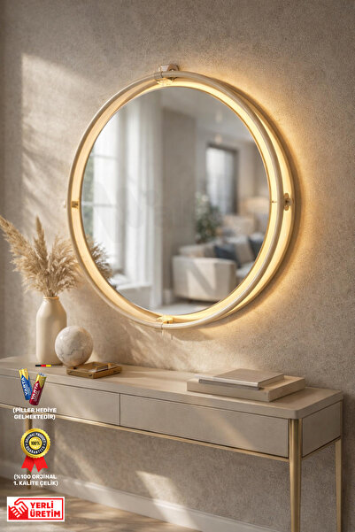MetaQuartz Aksesuar Dual Mirror Exclusive Kablosuz LED'Lİ Ayna 50x50 - 60x60 ...