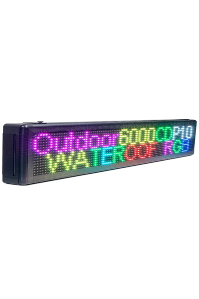 AT Performance LED illuminated advertising, RGB, 300x40 cm, programmable mess...
