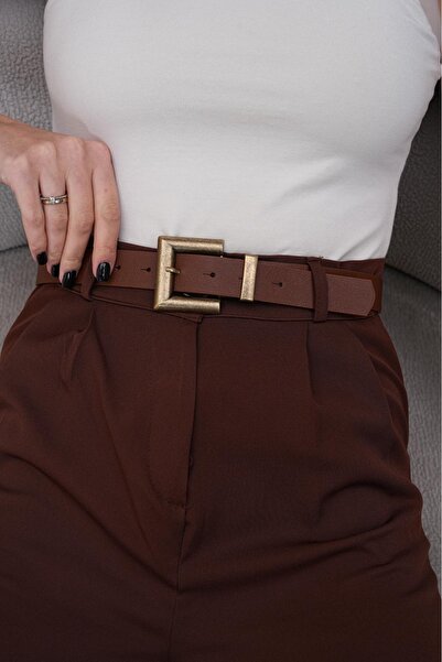 MODAM HİFA Kare Antik Buckled Women's Belt Pants Belt Dress Belt Shirt Belt J...