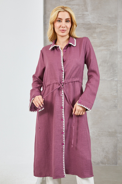 zenne Shepherd's Stitched Tunic Purple