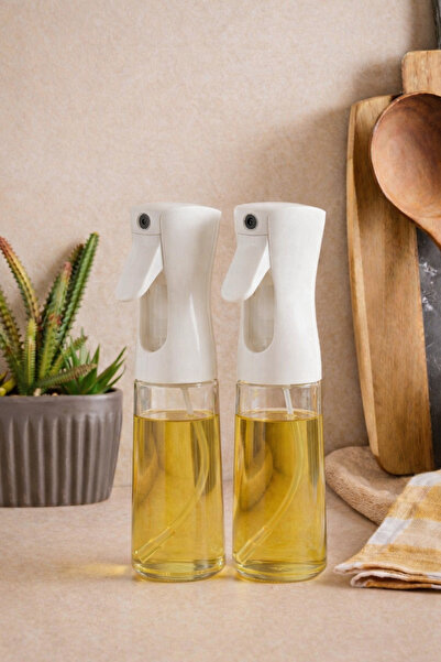 PORLİSMA Loria 2'li 350 ml Sprey Cam Yağdanlık, Püskürtmeli Zeytinyağı ve Sıv...