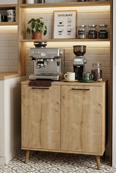 Skandi homeworks Vittoria 2 Kapaklı Çok Amaçlı Dolap Kahve Köşesi