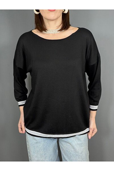 GND Sleeve and Hem Glittery Fakir Sleeve Viscose Thin Blouse