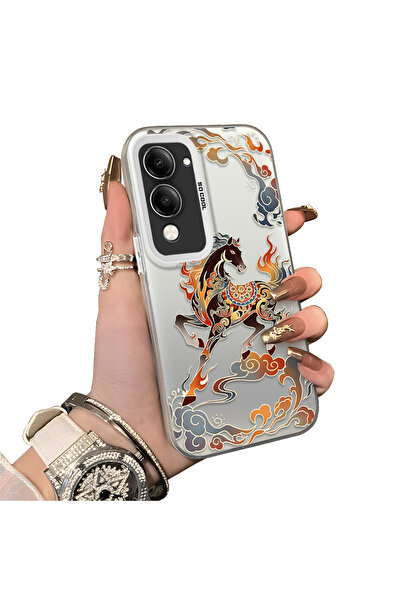 ucuc حافظة حماية للعدسات من السيليكون الصلب أكريليك درجة متوافقة مع Vivo Y19S...