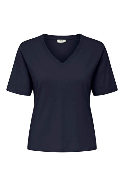 JDY Jdyrex S/S V Neck Top Jrs Dia Navy Blue Women's T-Shirt 15352294