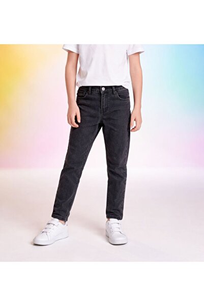 minny max Erkek Çocuk Denim Jean Kot Pantolon Füme Renk