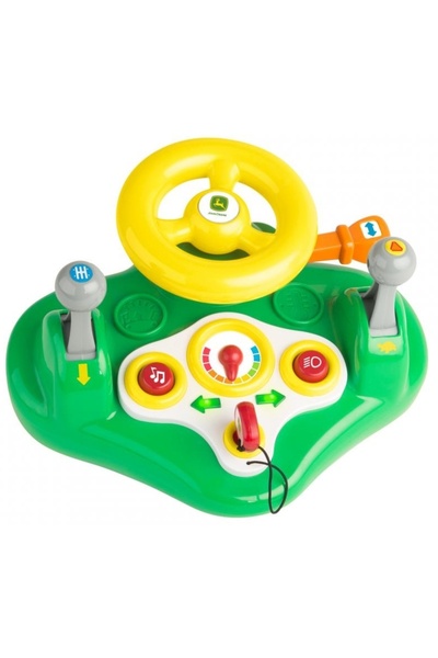 OEM Jucarie interactiva volan cu activitati cu lumini si sunete John Deere